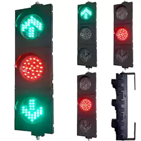 100MM(4 Inch) Mũi t&ecirc;n xanh 3 kh&iacute;a cạnh v&agrave; đ&egrave;n đỗ xe b&oacute;ng đỏ Đ&egrave;n giao th&ocirc;ng Led