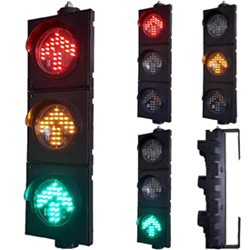 Semaphore giao th&ocirc;ng mũi t&ecirc;n m&agrave;u đỏ v&agrave;ng xanh 3 kh&iacute;a cạnh 100MM (4 inch)