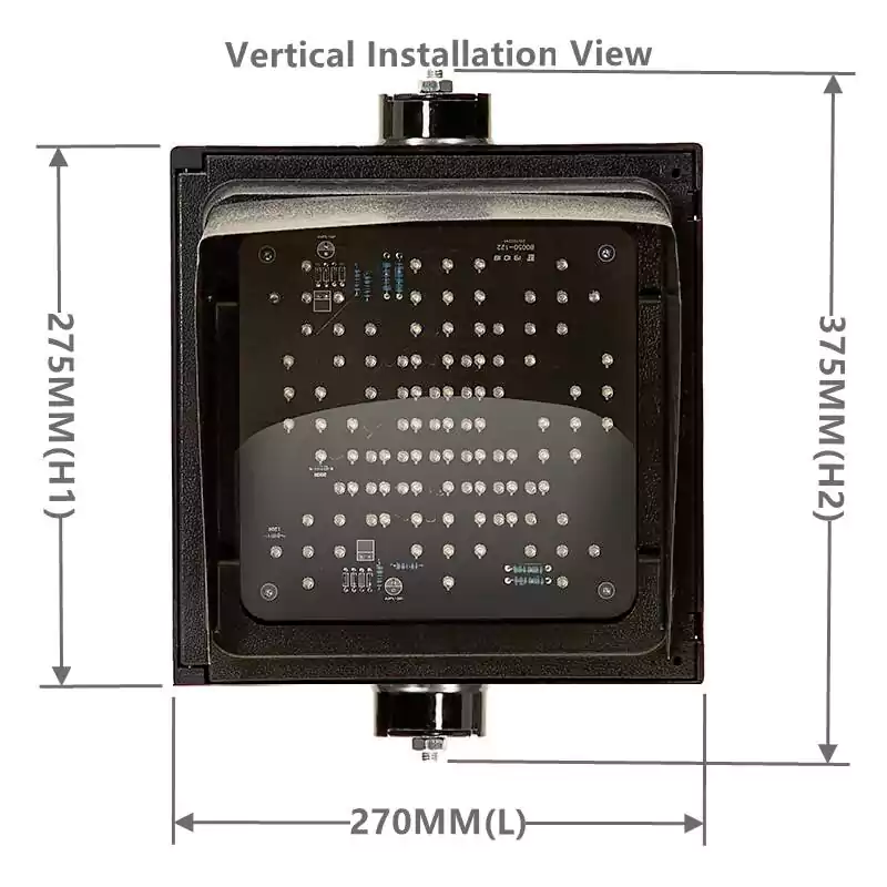 200MM(8 Inch) 1-Aspect Red Cross Green Arrow Tunnel Led Traffic Light