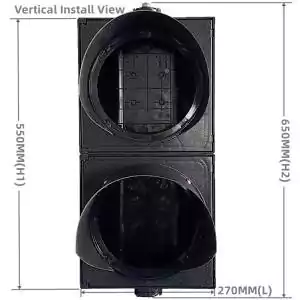 200MM(8 Inch) 2-Section Traffic Signal Light Body