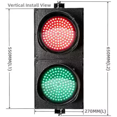 200MM(8 Inch) 2-Aspect Red Green Ball Traffic Signal Light