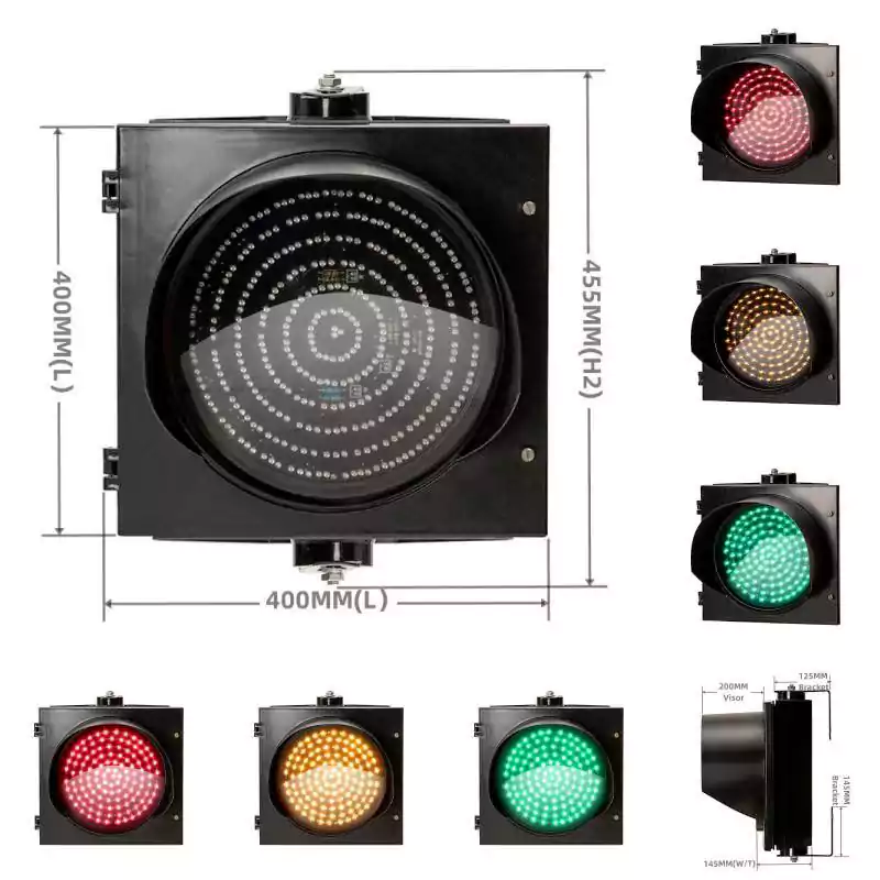 300MM(12 Inch) 1-Aspect Tri-Colore Red Yellow Green Ball Traffic Signal Light