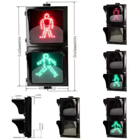Đ&egrave;n giao th&ocirc;ng Led 2 kh&iacute;a cạnh với đ&egrave;n giao nhau m&agrave;u đỏ xanh