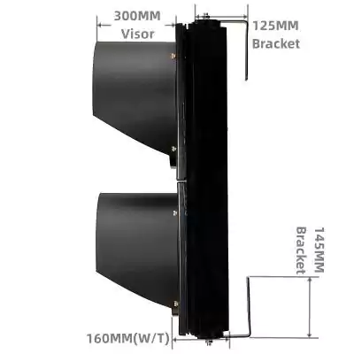 2 Aspect/Section Led Traffic Light With RYG Ball Traffic Light Semaphore Countdown Timer, as 16 Inch(400MM)*2/402