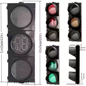 Đ&egrave;n giao th&ocirc;ng Led 3 kh&iacute;a cạnh với bộ hẹn giờ đ&egrave;n giao th&ocirc;ng th&ocirc;ng minh m&agrave;u đỏ v&agrave;ng xanh