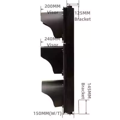300MM(12 Inch) LED Traffic Light With Countdown Timer, 3 aspects/sections as 300MM*3/303
