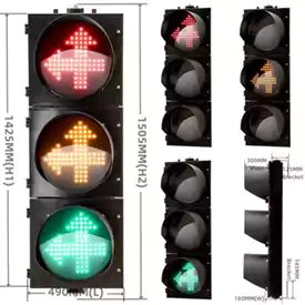 Đ&egrave;n giao th&ocirc;ng Led hai chiều 3 kh&iacute;a cạnh