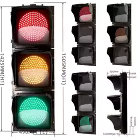 Đ&egrave;n giao th&ocirc;ng Led 3 kh&iacute;a cạnh với đ&egrave;n giao th&ocirc;ng h&igrave;nh vu&ocirc;ng