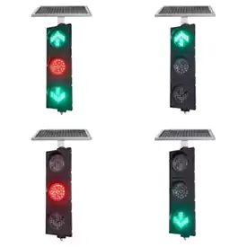 Đ&egrave;n giao th&ocirc;ng kh&ocirc;ng d&acirc;y năng lượng mặt trời 4 inch (100MM) để kiểm so&aacute;t đỗ xe v&agrave; ra v&agrave;o