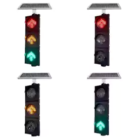Đ&egrave;n giao th&ocirc;ng năng lượng mặt trời 4 inch (100MM) cho xe