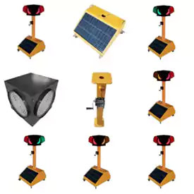 Đ&egrave;n giao th&ocirc;ng tạm thời 300MM * 1 4 mặt c&oacute; rơ mo&oacute;c