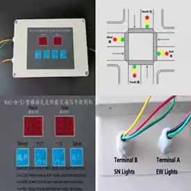 Bộ điều khiển đèn tín hiệu giao thông 6 đầu ra 220V