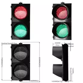 Đ&egrave;n t&iacute;n hiệu giao th&ocirc;ng xanh đỏ 300MM 12Inch